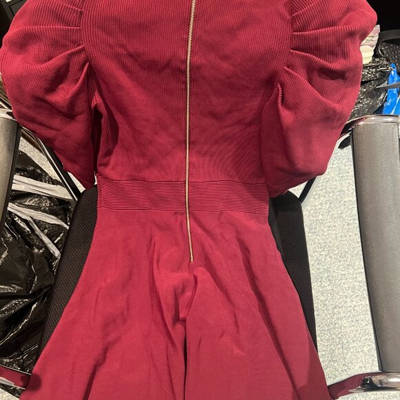 Ted Baker Llorna Skater Dress burgundy size 2 nwot - Picture 8 of 10
